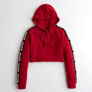 cropped hollister hoodie